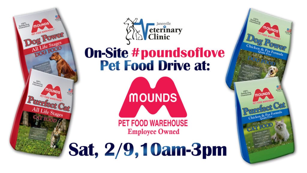 Pet food drive at Mounds