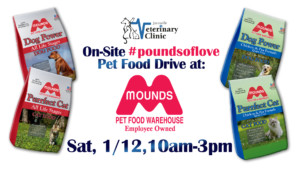 on site pet food drive at mounds